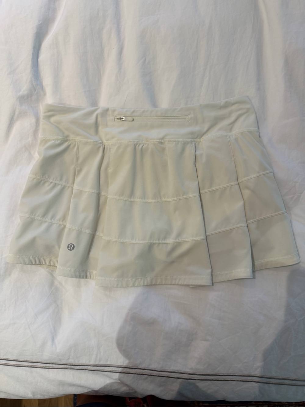 lululemon athletica Cream Athletic Pleated Mini Skirt